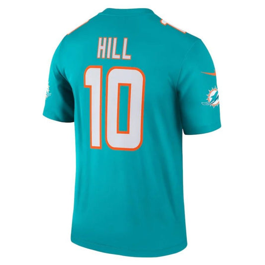 M.Dolphins #10 Tyreek Hill Aqua Legend Player Jersey Stitched American Football Jerseys