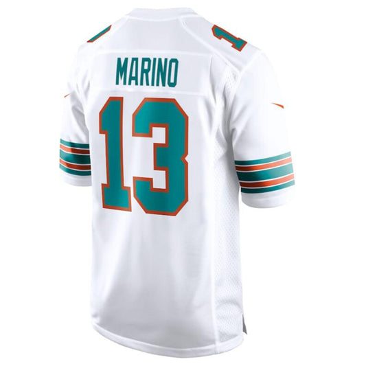 M.Dolphins #13 Dan Marino White Retired Player Jersey American Stitched Football Jerseys