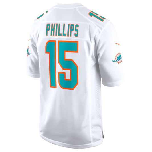 M.Dolphins #15 Jaelan Phillips White Game Jersey American Stitched Football Jerseys