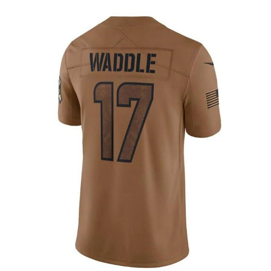 M.Dolphins #17 Jaylen Waddle Brown 2023 Salute To Service Limited Player Jersey Stitched American Football Jerseys