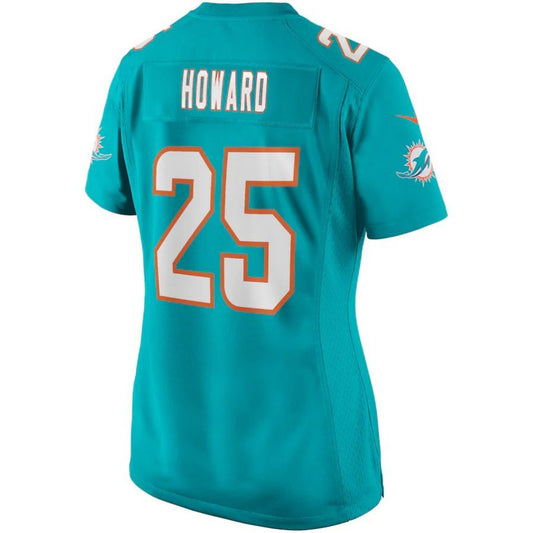 M.Dolphins #25 Xavien Howard Aqua Player Game Jersey Stitched American Football Jerseys