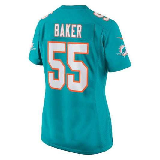M.Dolphins #55 Jerome Baker Aqua Player Game Jersey Stitched American Football Jerseys