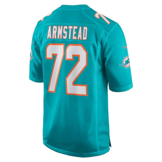 M.Dolphins #72 Terron Armstead Aqua Player Game Jersey Stitched American Football Jerseys