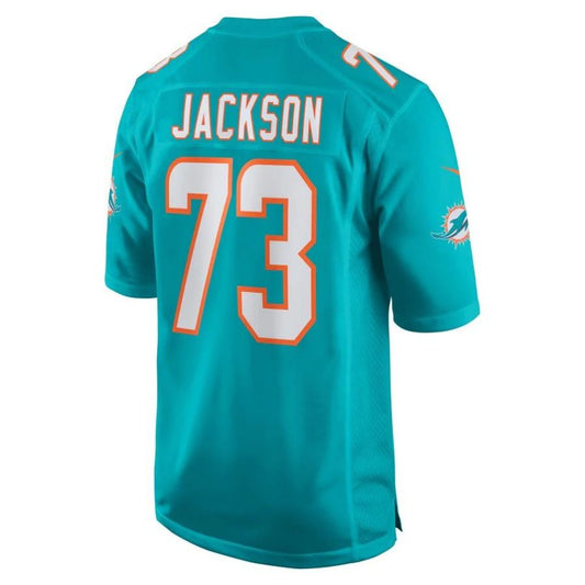 M.Dolphins #73 Austin Jackson Aqua Player Game Jersey Stitched American Football Jerseys