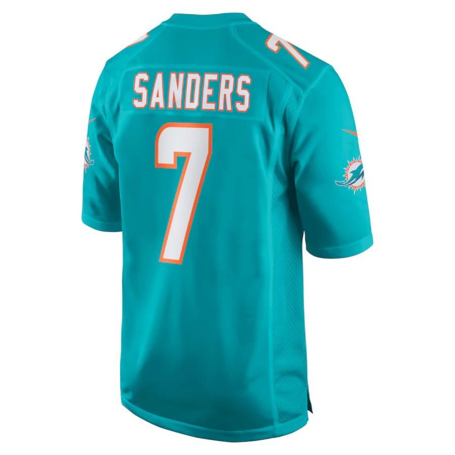 M.Dolphins #7 Jason Sanders Aqua Player Game Jersey Stitched American Football Jerseys