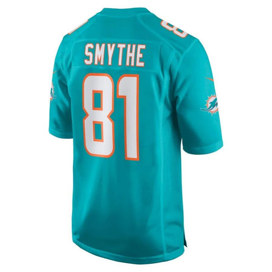 M.Dolphins #81 Durham Smythe Aqua Player Game Jersey Stitched American Football Jerseys