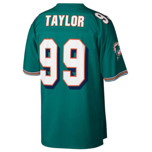 M.Dolphins #99 Jason Taylor Aqua Legacy Replica Jersey American Stitched Football Jerseys