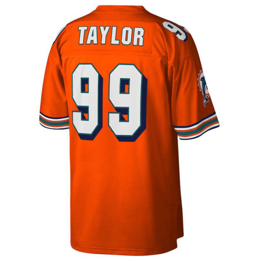 M.Dolphins #99 Jason Taylor Orange Big & Tall 2004 Retired Player Replica Jersey American Stitched Football Jerseys