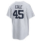 New York Yankees #45 Gerrit Cole White Alternate Replica Player Name Jersey