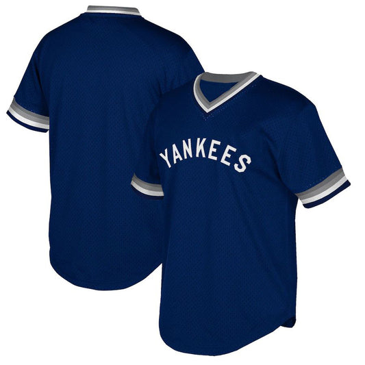 Custom New York Yankees Mitchell & Ness Navy Big & Tall Cooperstown Collection Baseball Jersey
