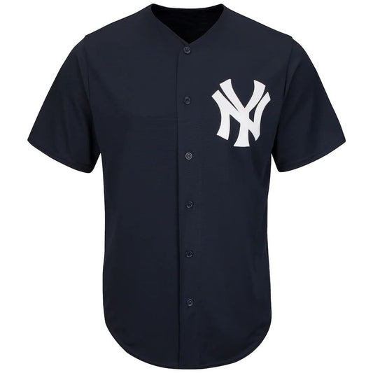 Custom New York Yankees Navy Big & Tall Replica Team Baseball Jersey