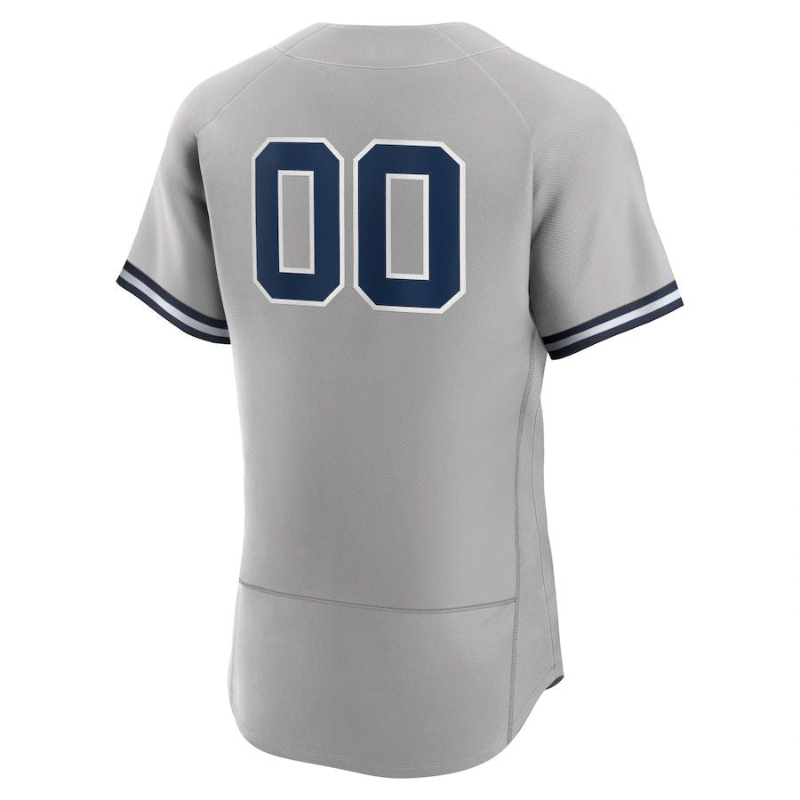 Custom New York Yankees Gray Road Authentic Team Baseball Jersey