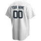 Custom New York Yankees White Home Replica Custom Baseball Jersey
