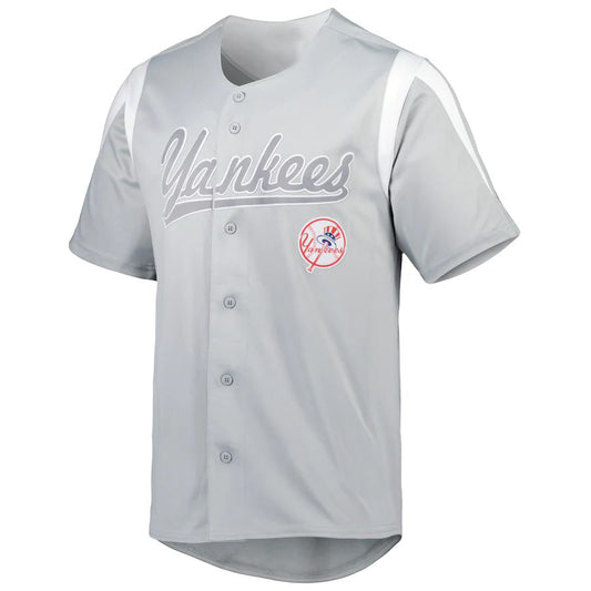 Custom New York Yankees Stitches Gray Chase Team Baseball Jersey