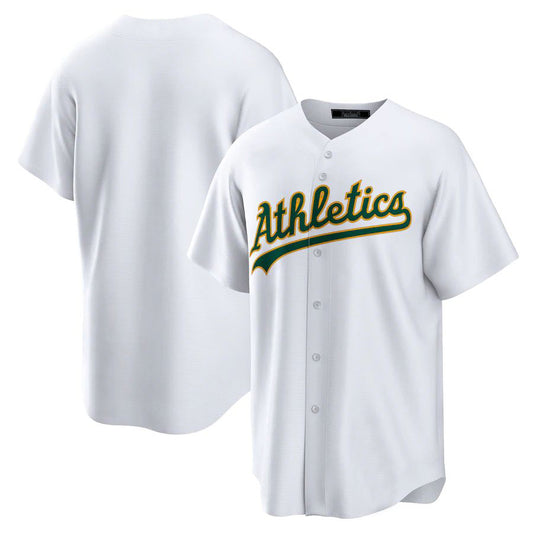 Custom Oakland Athletics White Home Replica Team Jersey Game Baseball Jersey