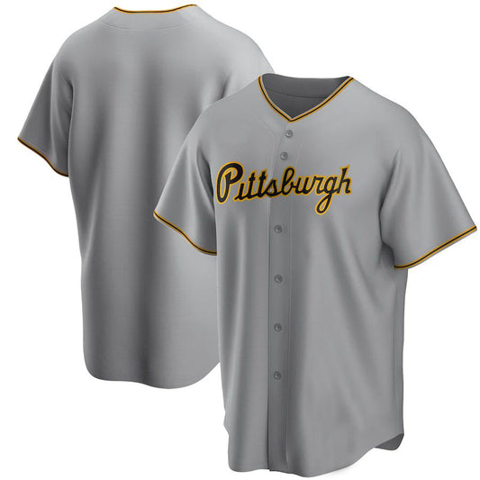 Custom Pittsburgh Pirates Gray Away Replica Team Jersey Baseball Jersey