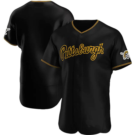 Custom Pittsburgh Pirates Black Alternate Authentic Team Baseball Jersey