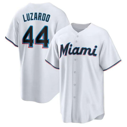 Miami Marlins #44 Jes¨²s Luzardo White Home Replica Player Jersey Baseball Jerseys