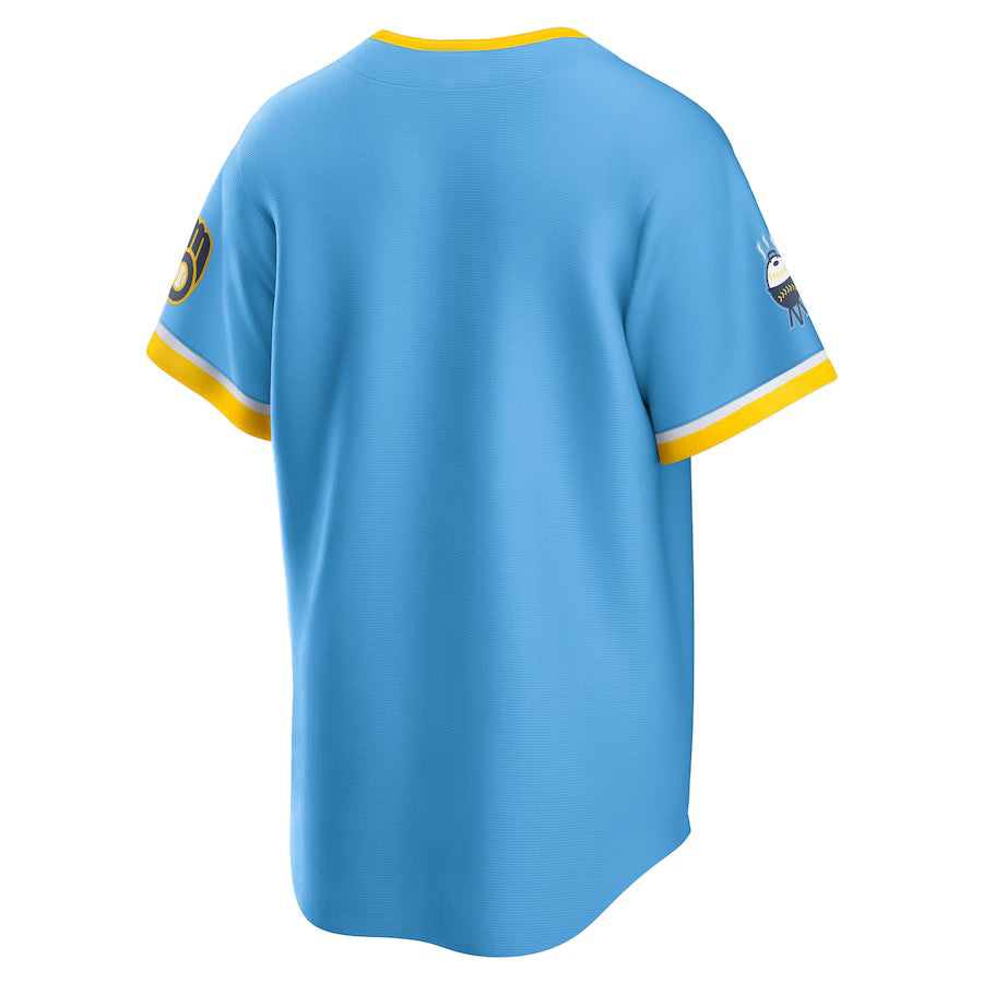 Custom Milwaukee Brewers Powder Blue 2022 City Connect Replica Team Jersey