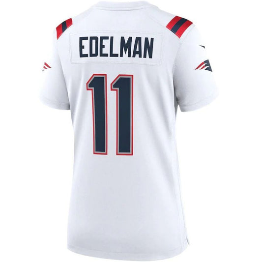NE.Patriots #11 Julian Edelman White Team Player Game Jersey Stitched American Football Jerseys