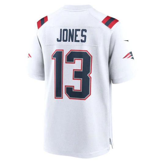 NE.Patriots #13 Jack Jones White Game Player Jersey Stitched American Football Jerseys