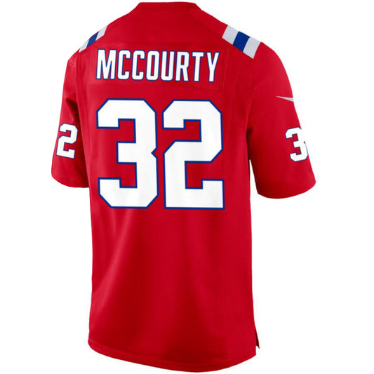 NE.Patriots #32 Devin McCourty Red Game Jersey Stitched American Football Jerseys