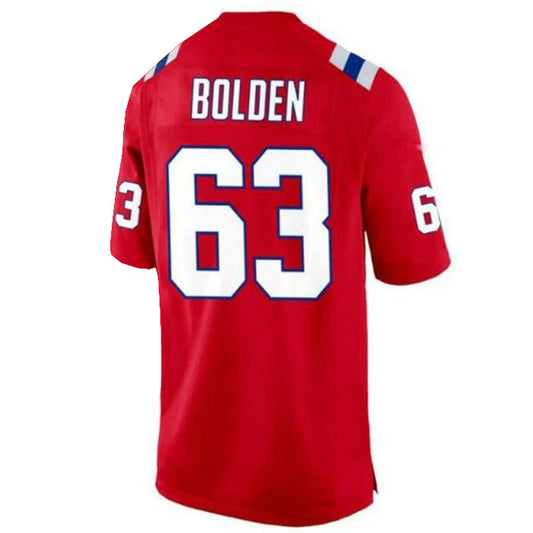 NE.Patriots #63 Isaiah Bolden Alternate Player Jersey - Red Stitched American Football Jerseys
