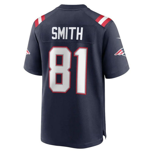 NE.Patriots #81 Jonnu Smith Navy Player Game Jersey Stitched American Football Jerseys