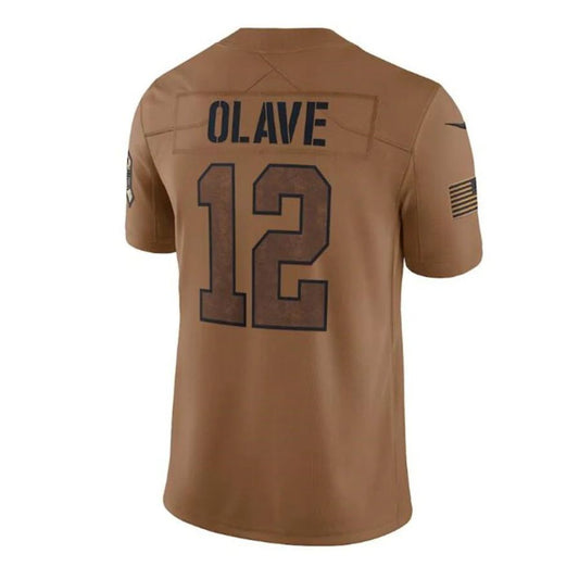 NO.Saints #12 Chris Olave Brown 2023 Salute To Service Limited Player Jersey Stitched American Football Jerseys