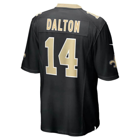 NO.Saints #14 Andy Dalton Black Game Player Jersey Stitched American Football Jersey