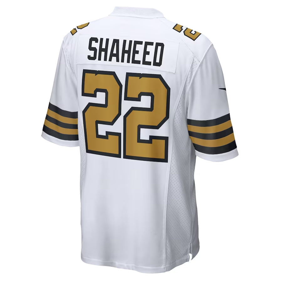 NO.Saints #22 Rashid Shaheed Player White Alternate Game Stitched American Football Jersey