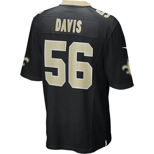 NO.Saints #56 Demario Davis Black Player Game Jersey Stitched American Football Jersey
