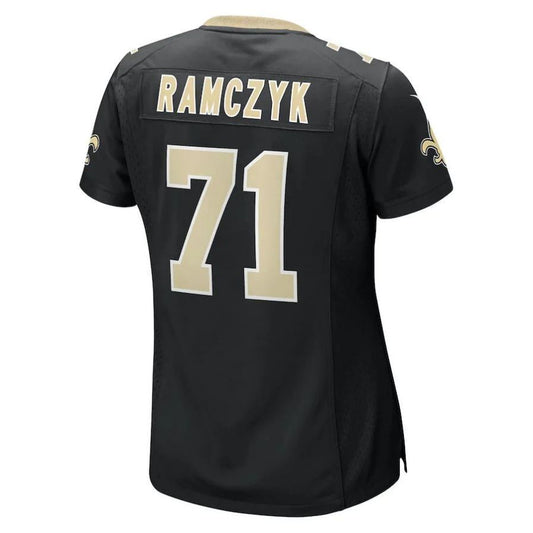 NO.Saints #71 Ryan Ramczyk Black Player Game Jersey Stitched American Football Jerseys
