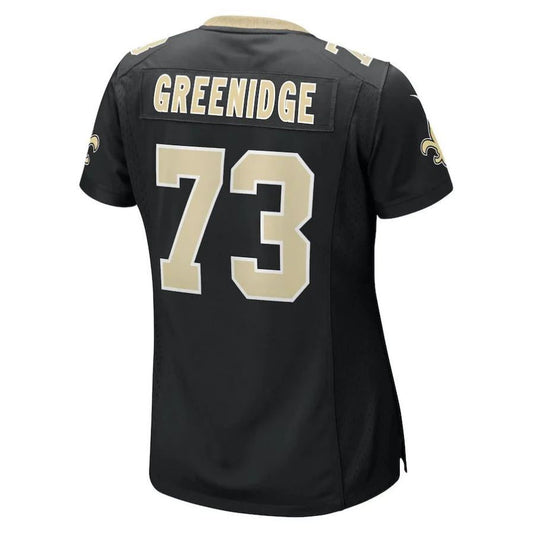 NO.Saints #73 Ethan Greenidge Black Player Game Jersey Stitched American Football Jerseys