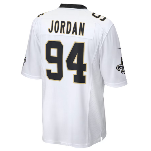 NO.Saints #94 Cameron Jordan White Game Jersey Stitched American Football Jerseys