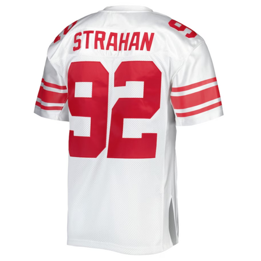 NY.Giants 2007 Michael Strahan White Authentic Throwback Retired Player Jersey Stitched American Football Jerseys