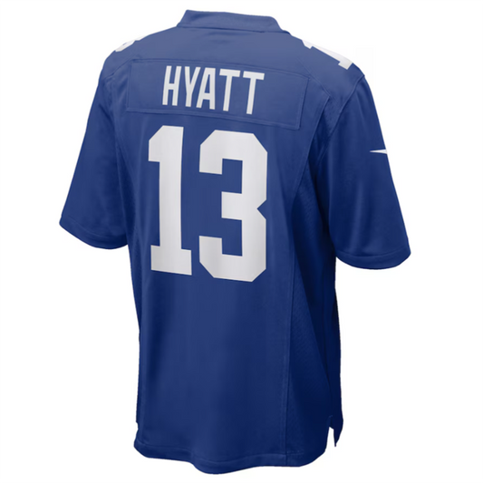 NY.Giants #13 Jalin Hyatt Royal Team Game Jersey Stitched American Football Jerseys