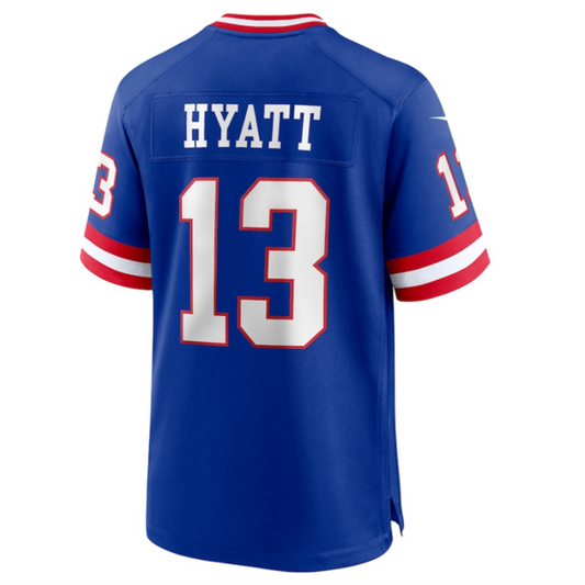 NY.Giants #13 Jalin Hyatt Royal Team Game Player Jersey Stitched American Football Jerseys