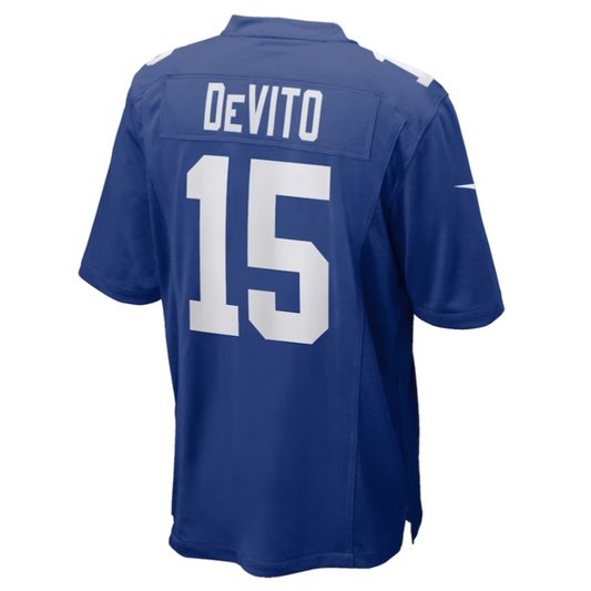 NY.Giants #15 Tommy DeVito Royal Player Game Jersey Stitched American Football Jerseys