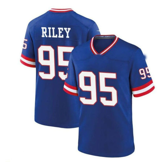 NY.Giants #95 Jordon Riley Classic Player Game Jersey - Royal Stitched American Football Jerseys