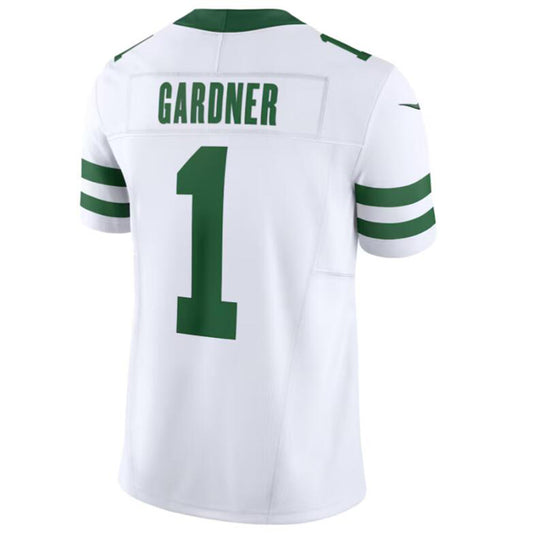 NY.Jets #1 Ahmad Sauce Gardner Legacy White Alternate Vapor F.U.S.E. Limited Jersey Game Jersey