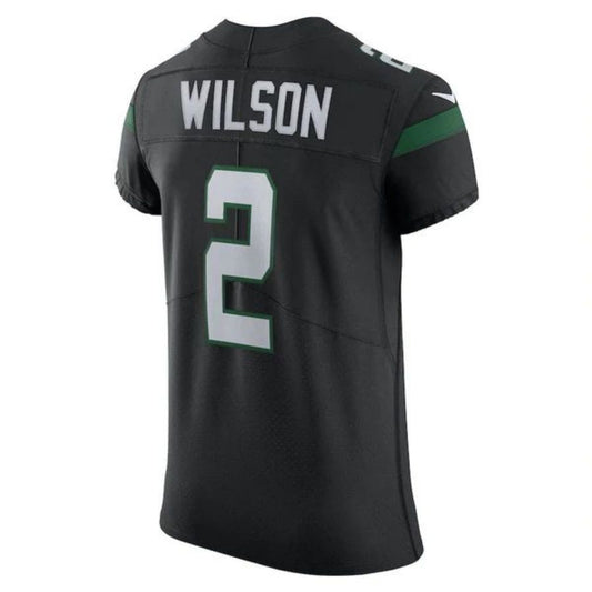 NY.Jets #2 Zach Wilson Stealth Black Vapor Elite Jersey Stitched American Football Jerseys