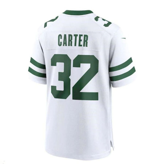 NY.Jets #32 Michael Carter White Legacy Player Game Jersey Stitched American Football Jerseys