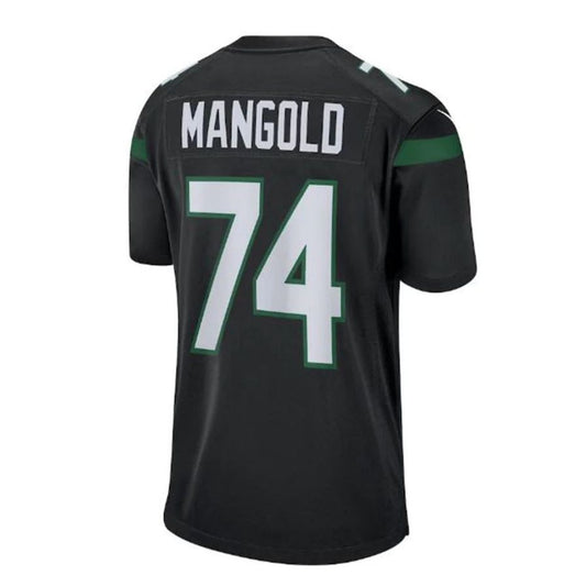 NY.Jets #74 Nick Mangold Retired Player Game Jersey - Black Stitched American Football Jerseys