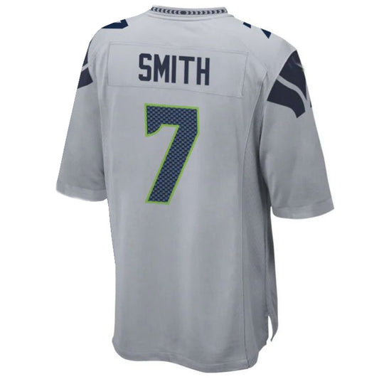 NY.Jets #7 Geno Smith Gray Game Player Jersey Stitched American Football Jerseys