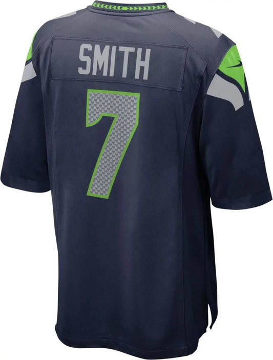 NY.Jets #7 Geno Smith Navy Game Player Jersey Stitched American Football Jerseys