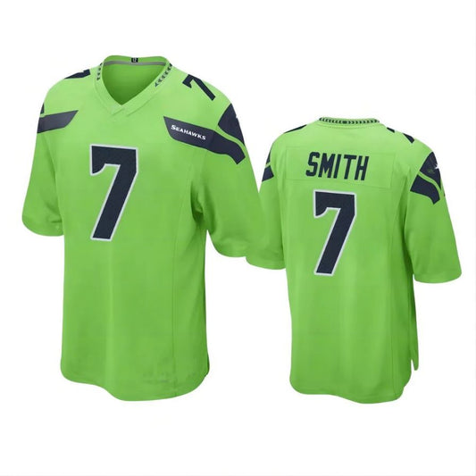 NY.Jets #7 Geno Smith Neon Green Player Game Jersey Stitched American Football Jerseys