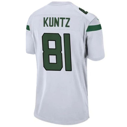 NY.Jets #81 Zack Kuntz Player Game Jersey - White Stitched American Football Jerseys