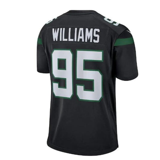 NY.Jets #95 Quinnen Williams Alternate Game Player Jersey - Stealth Black Stitched American Football Jerseys