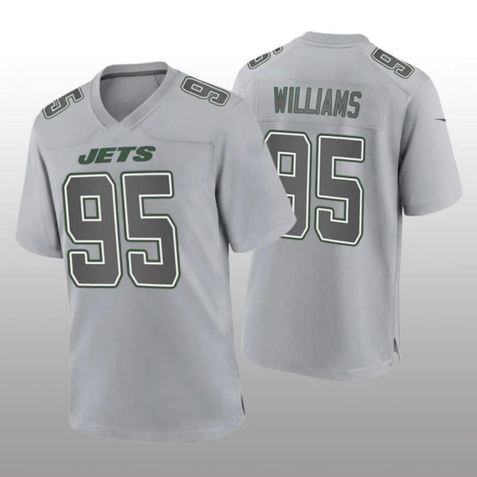 NY.Jets #95 Quinnen Williams Gray Player Game Atmosphere Jersey Stitched American Football Jerseys